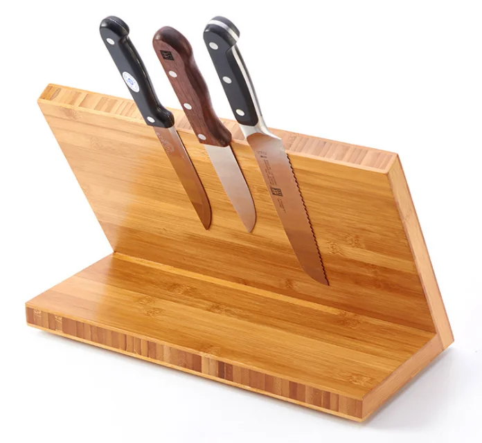 
2018 Natural bamboo Wooden magnetic knife holder 