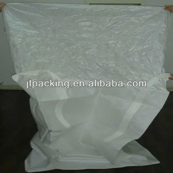 100% PP FIBC 1000kg Ton Jumbo Cement Packing Big Bulk Cooler Discharger Salt factory woven fibc bag made by Germany machine