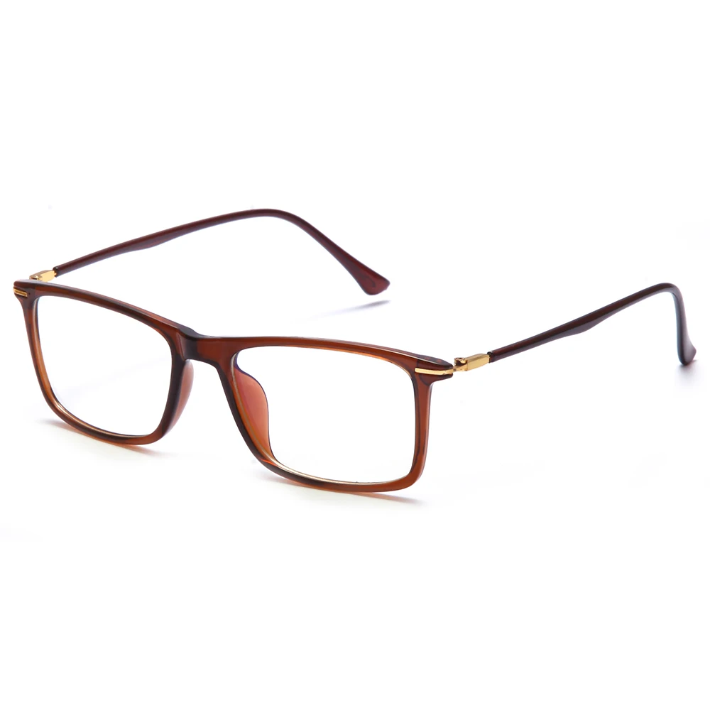 In Stock Men Square Frame TR90 Anti Blue Light Blocking Optical Glasses Frame