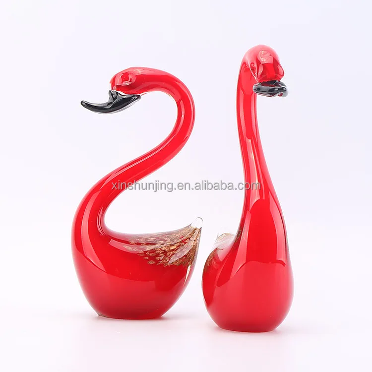 
Crystal glass swan home decoration blown glass fine figurine crystal gift for home decor 