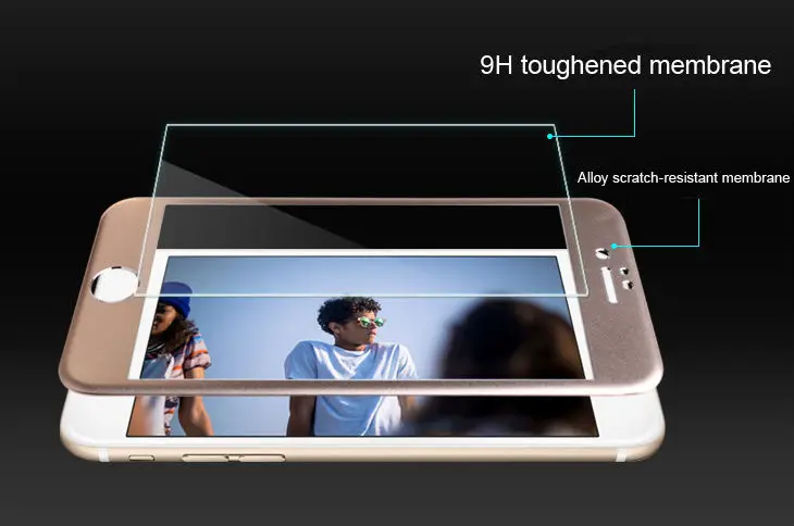 Твердость 9Н 3D закаленное экран закругленный край стекла протектор для iphone6 & iphone6 плюс