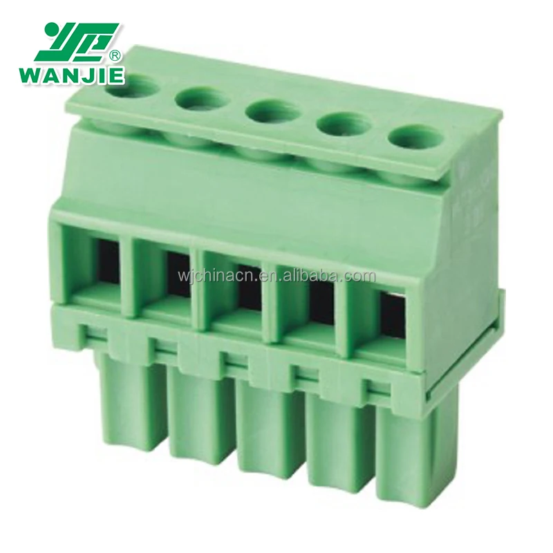 Самая популярная WJ15EDGKB Передняя винтовая Клеммная колодка с шагом 3,5 мм 3,81 мм
