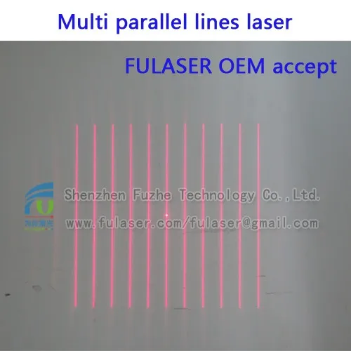 FU65011PXX100-GD16 <1mW Diffractive optical (DOE) 11 multi line laser parallel line laser pattern with adjustable focus