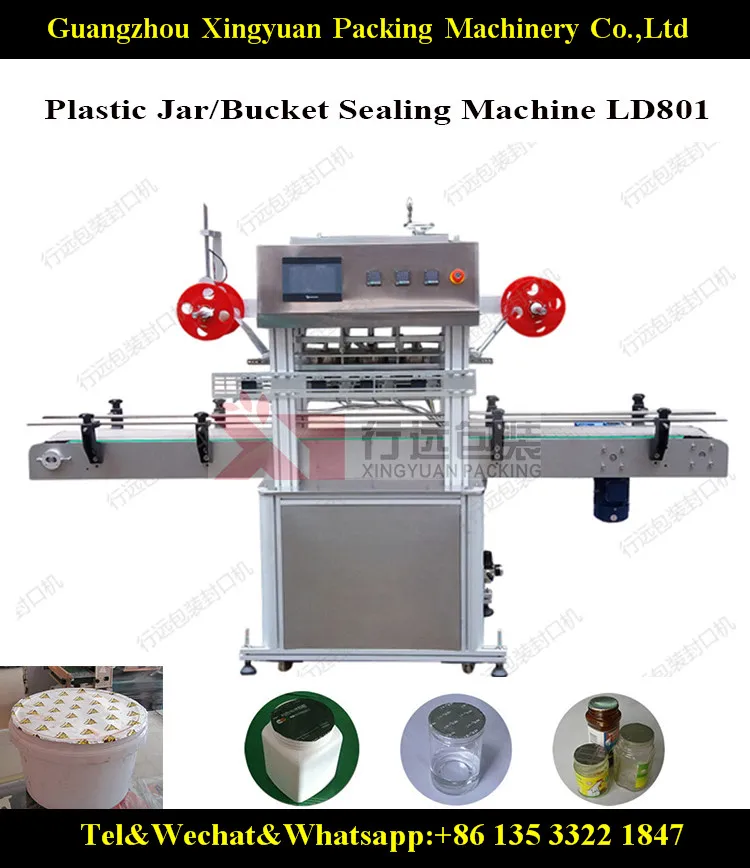 Plastic bucket sealing machine bucket packaging machine line type automation high speed bucket sealing machine