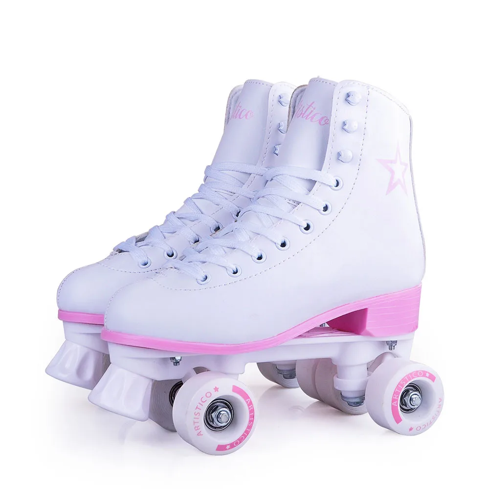 New arrival classical OEM ODM girls female women 4 wheels patine quad roller  skates indoor