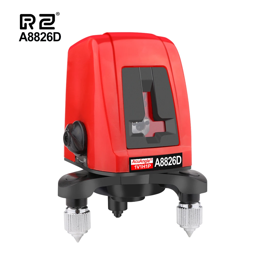 Самонивелирующийся лазерный уровень A8826D, перекрестный красный лазер с сумкой, 360 градусов, 1V1H, 2 линии, 1 точка, горизонтальный и вертикальный уровень