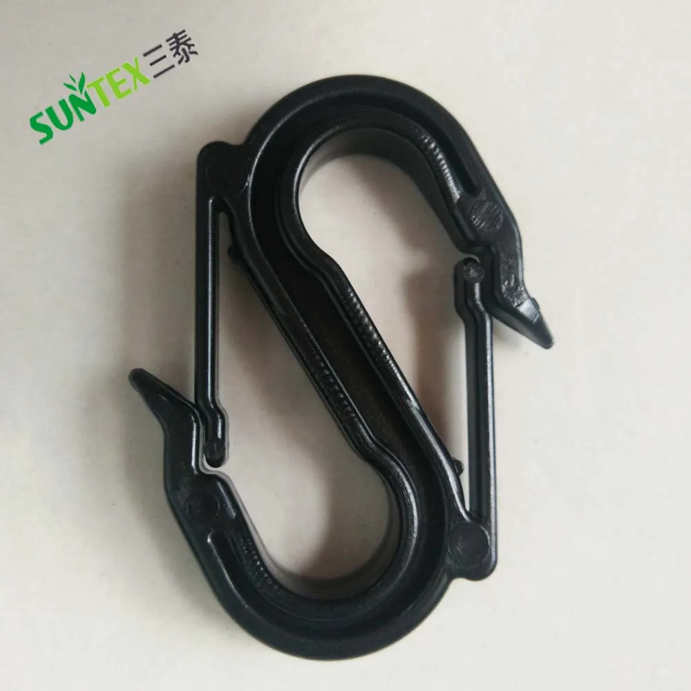 UV Resistant Black Snake Clips, Cherry Cover Hanging C Hooks, Anti Hail Net Bird Connector Clamps