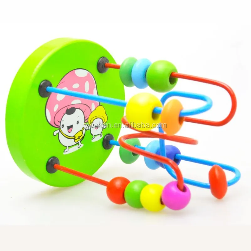 Hot sales wooden educational toys Mini Round Beads