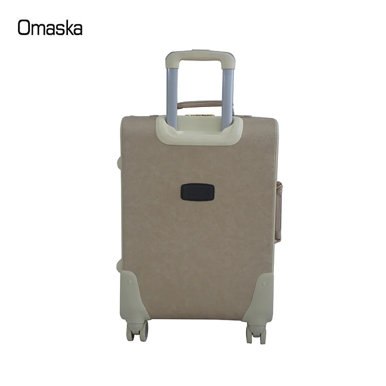 Новая модель фабричная оптовая продажа омака OEM шикарный женский чемодан из искусственной кожи на 4 колесах кожаный