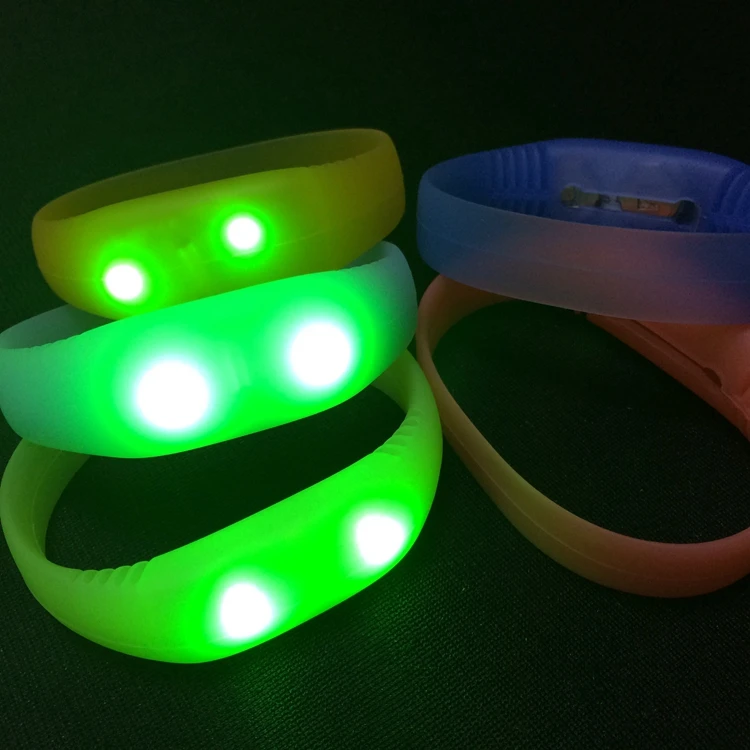 LED Pulse motion sensor light up wristbands bracelets