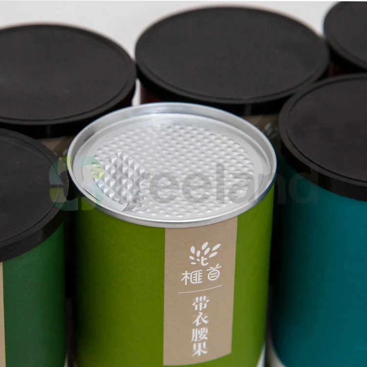 Wholesale Round Box Paperboard Tubes Food Packaging for Nuts