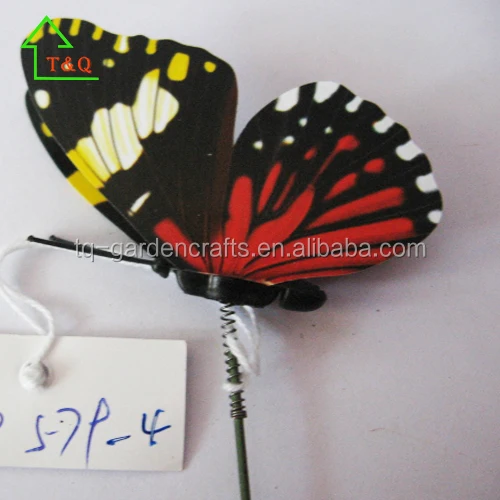 Tiny Miniature Dollhouse Fairy Garden Butterfly Hatpin Plant Stake Stick Accessories