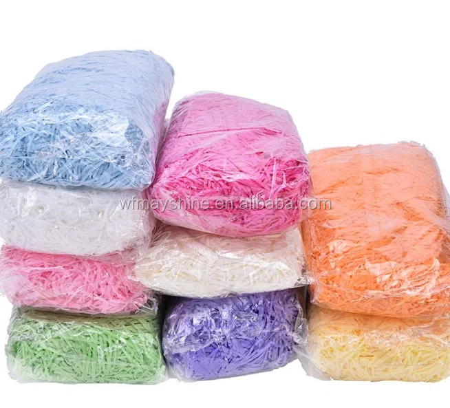 2 мм многоцветная сморщенная нарезанная бумага shred измельченная бумага для продажи
