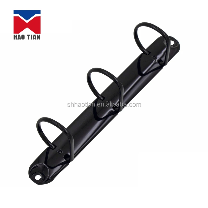 
Customer require black metal 3 ring book binder clip black ring binder clip 
