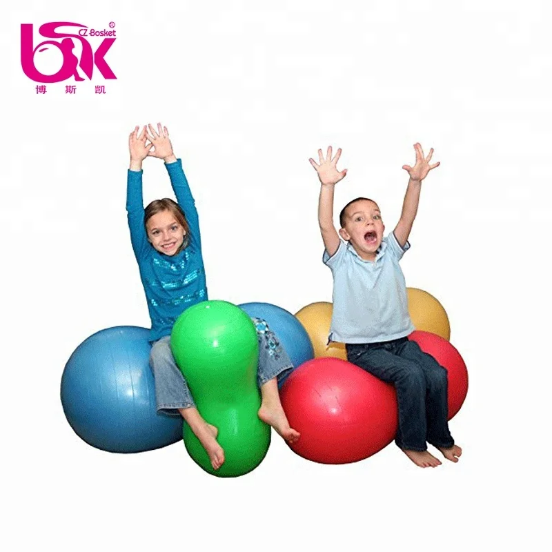 factory supply eco-friendly custom logo with high quality density 50x100cm  peanut yoga ball