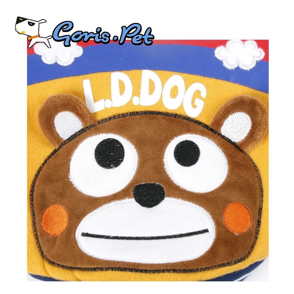 Cute Panda Bear Printed Fleece T-Shirt Colorful Spring Pet Clothes for Dogs XL Size Cartoon Style Apparel