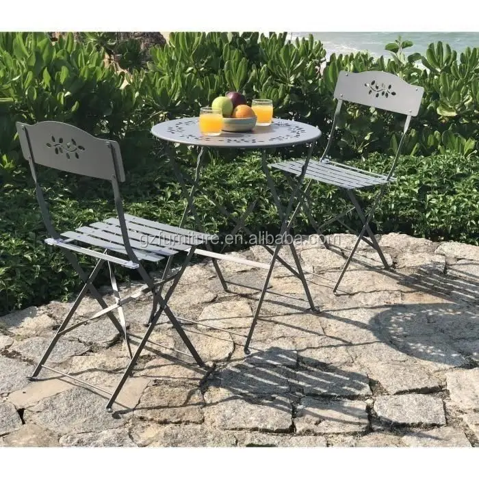 
Very Nice Vintage Classic Outdoor Decorative Antirust Metal Patio Bistro Set 