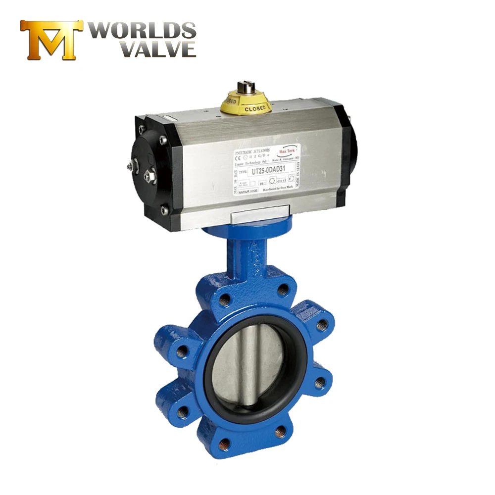 Double half axle soft sealing lined butterfly valve for pump butterfly valve