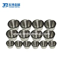 W1 99.95% pure Tungsten crucible for quartz glass melting furnace rare earth smelting furnace factory baoji tianbo metal company