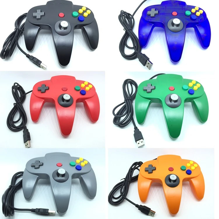 Classic N64 USB Wired Game Controller for Nintendo 64 PC and MAC