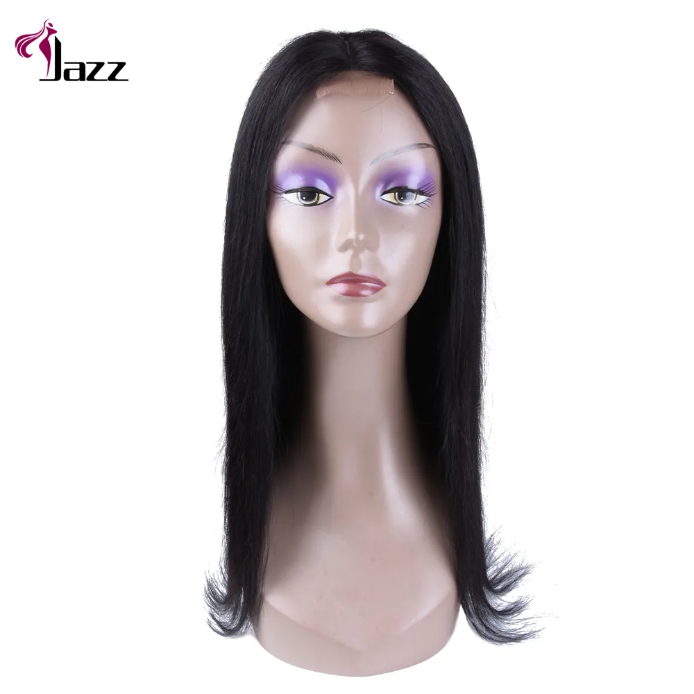 Wholesale 130% Density u part 100% unprocessed straight brazilian hair 2*4 human hair wigs with baby hair for women