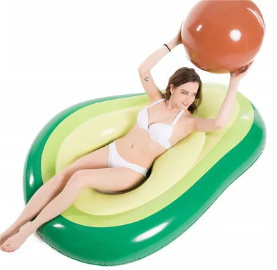 Custom avocado beach pool lounge floating raft