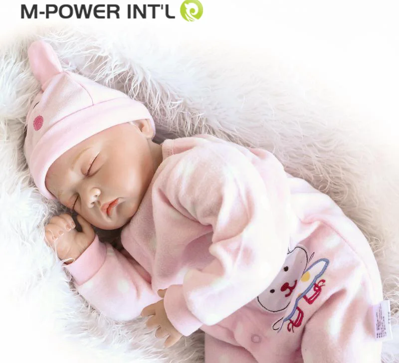 22' Reborn baby dolls girls toy lifelike vinyl soft silicone dolls reality newborn lovely baby dolls