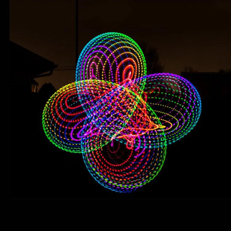 90cm Diameter LED Lighted Twist Lighted Led Sport Hoop