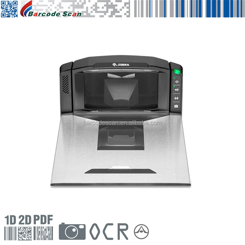 The Zebra MP7000 multi-plane in-counter built-in barcode scanner with an optional scale for point of sale