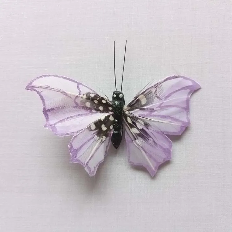 Реалистичные перьевые бабочки, реалистичные Свадебные украшения