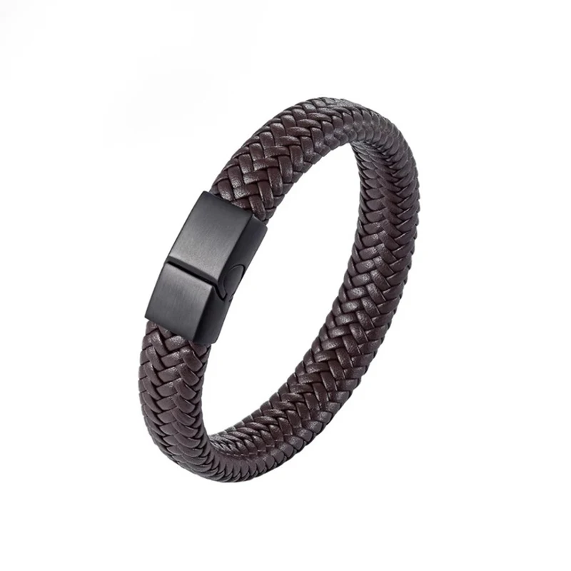 Amazon Hot Selling Unisex Top Grain Braided Leather Colorful Vintage Leather Bracelet From Factory