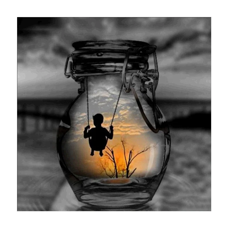 DIY Glass Landscape Diamond Painting