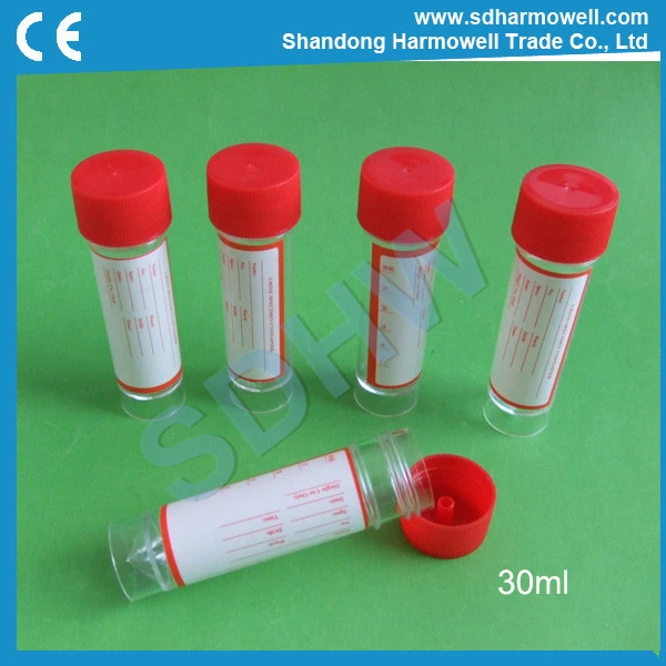 30ml disposable plastic urine specimen bottles made in china