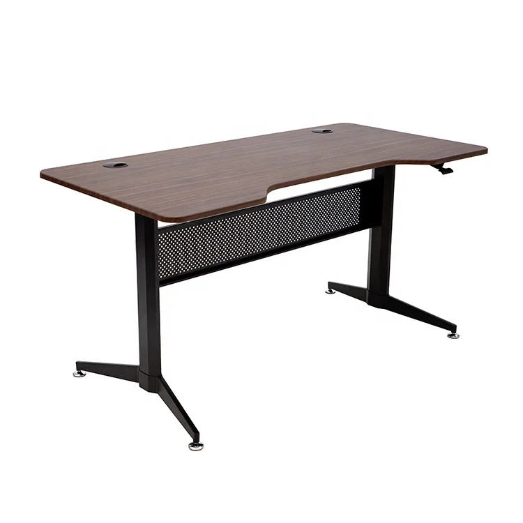 Mdf Table Top Sit Stand Mobile Gas Lift Pneumatic Lifting Height Adjustable Desk Sit Stand Up Office Table