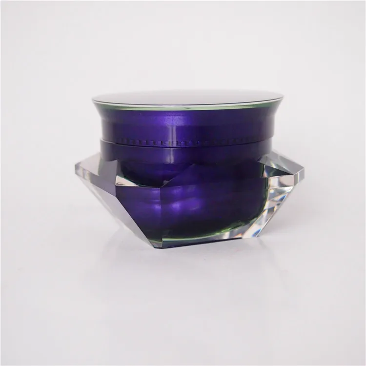 
Shangyu yucai diamond cosmetic jar 15 30 50 ml diamond shaped glass jar 