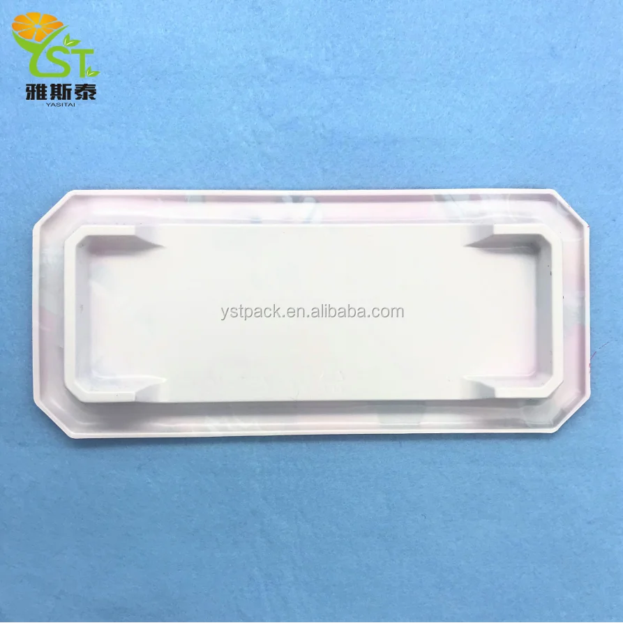 disposable takeaway black sushi tray with lid boat vacuum plastic sushi packaging