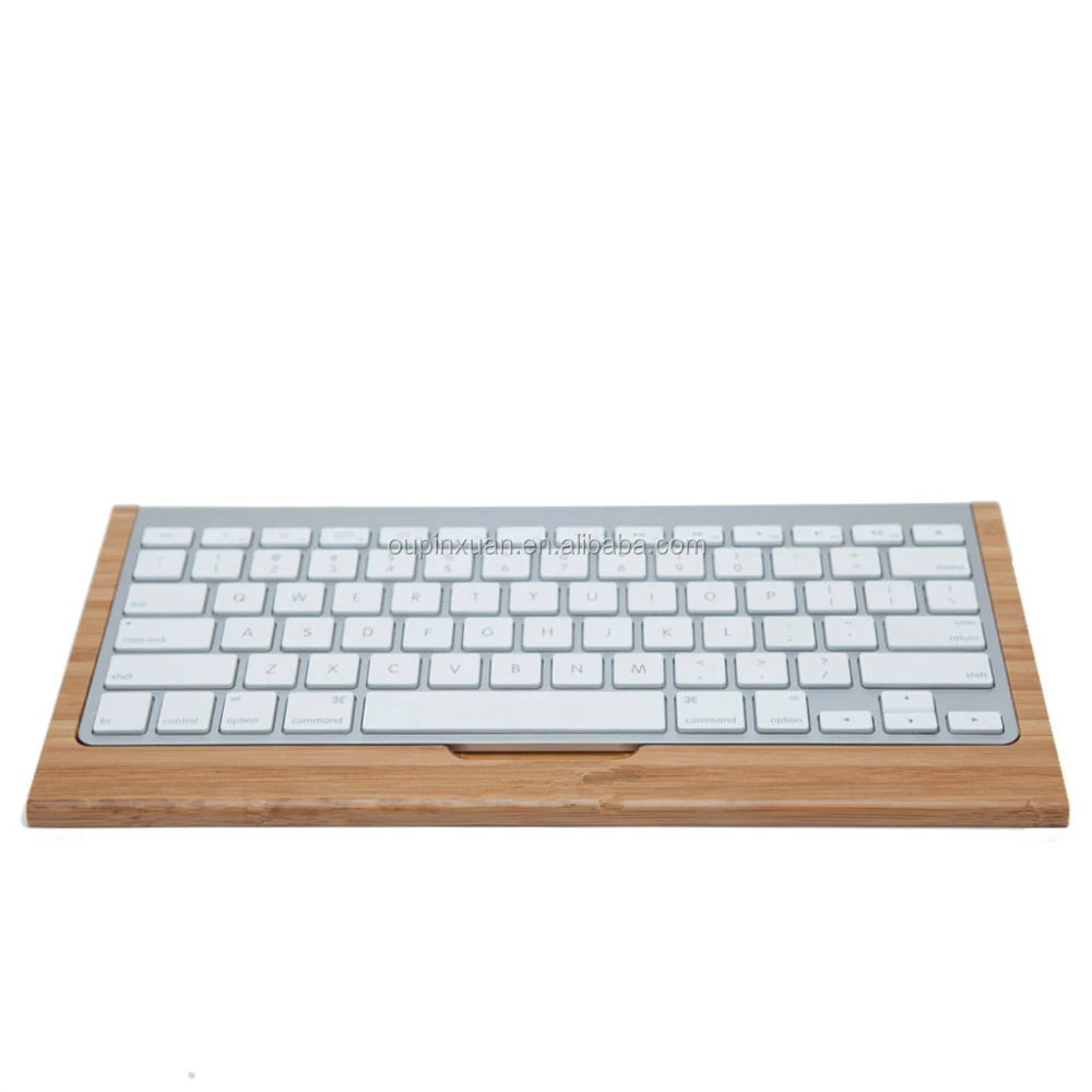 new design Bamboo Stand Dock for Imac Wireless Keyboard holder Desk Collection storage