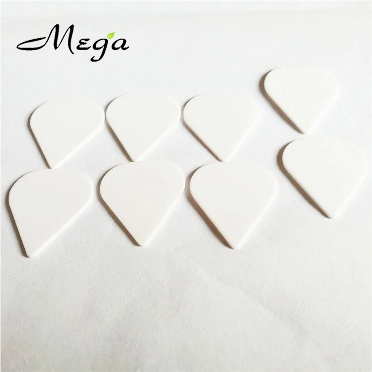 Blank White 1.0mm/1.2mm Derlin Pointed Triangle Shape Guitar Picks 26x30mm Point POM Guitar PIcks Customized Heavy Plectrum