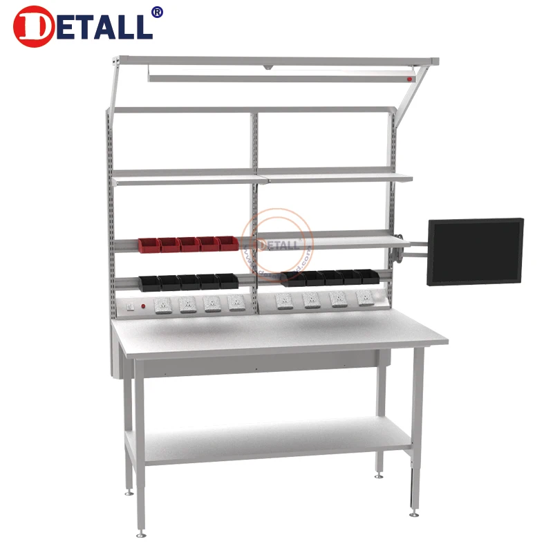 Detall adjustable height electronics esd desk standing anti static workstations