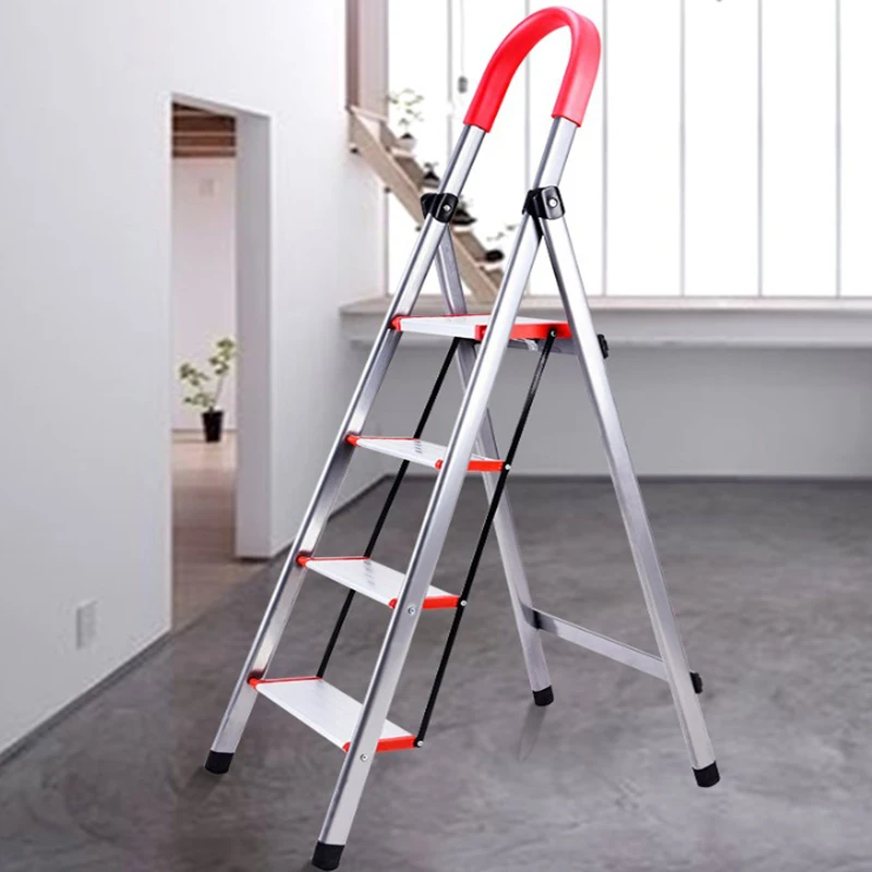 Indoor muti use 4 steps alu ladder for sale