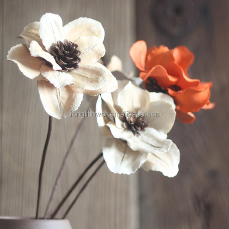 White Pinecone fruit shell Handmade fake Flowers giant size