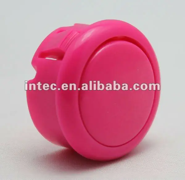 30mm red plastic push button switch Momentary arcade game machine push button