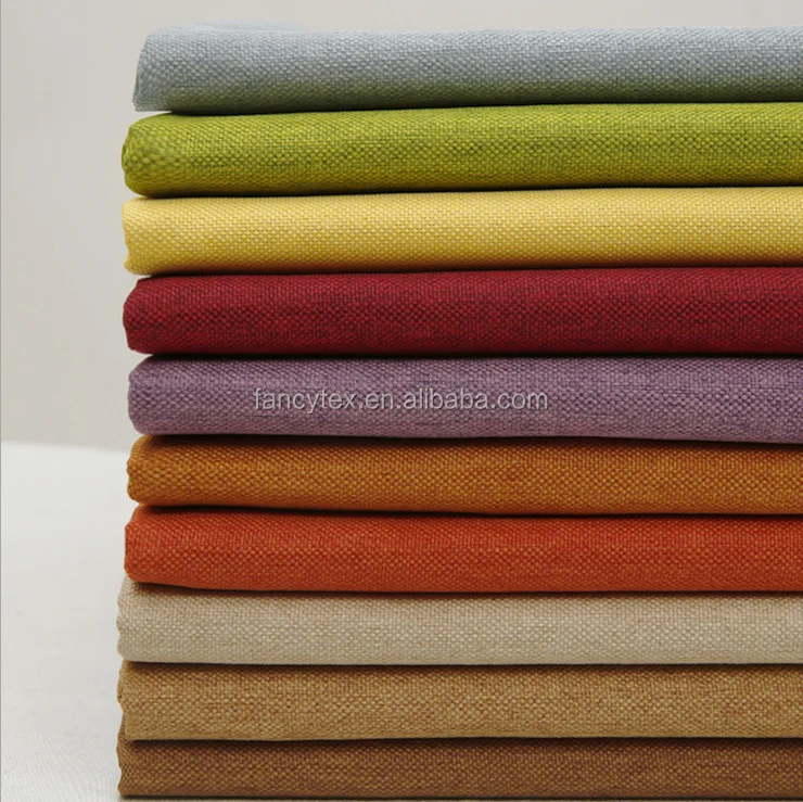 
wholesale China manufacturer faux Linen sofa curtain blackout bonded fabric for home textile furniture upholstery textile fabric 