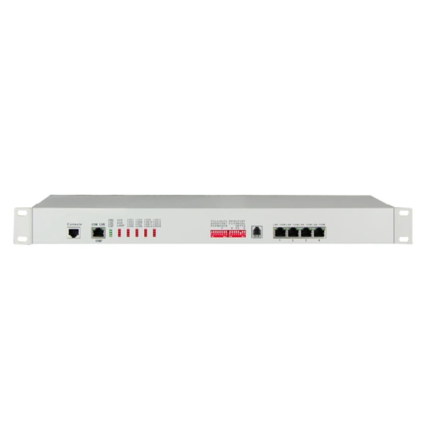 16 ch e1 to 4 port 100/1000M ethernet converter