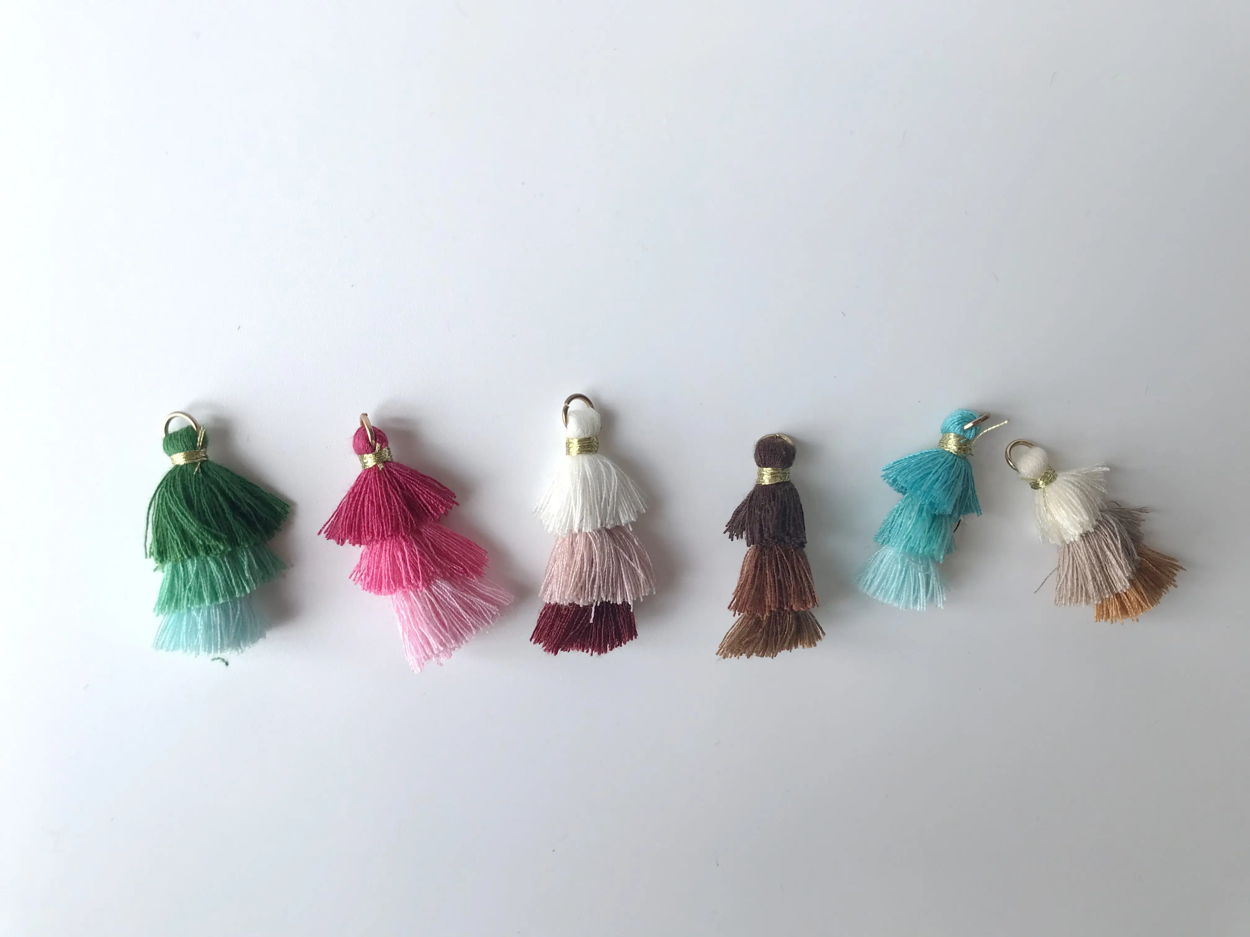 
Quality Fashion DIY Three Tier Jewelry Tassel for making Pendants earrings Ombre Tiered Tassels 