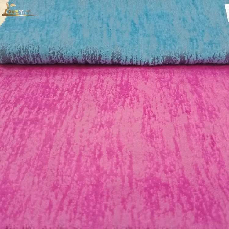 High quality Soft Holland Velvet curtain fabric with special design bronzing velvet fabric wholesale price per meter