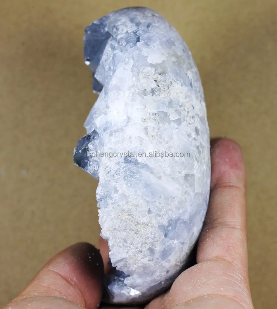 Келестит селестин яйцо синего цвета/минерал мадагаскарский подарок