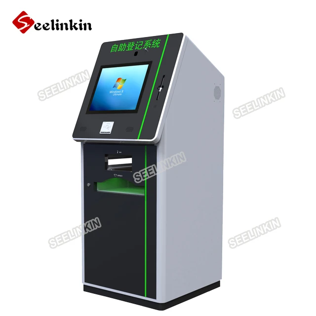 Telecom Self Service Payment Kiosk A4 Document Laser Printing ATM Banking Machine