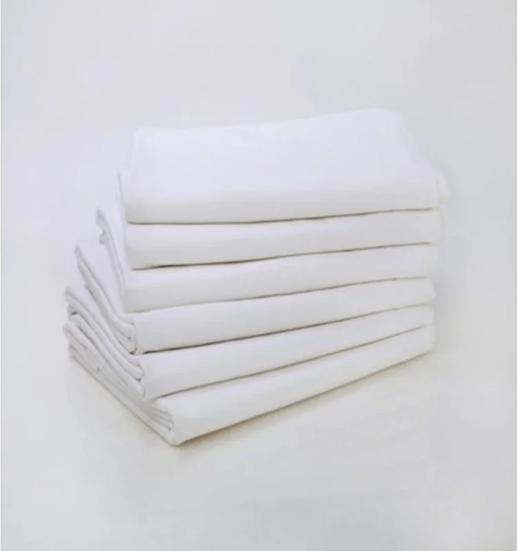 poly/cotton 50/50 fabric used for hotel linen plain satin stripe