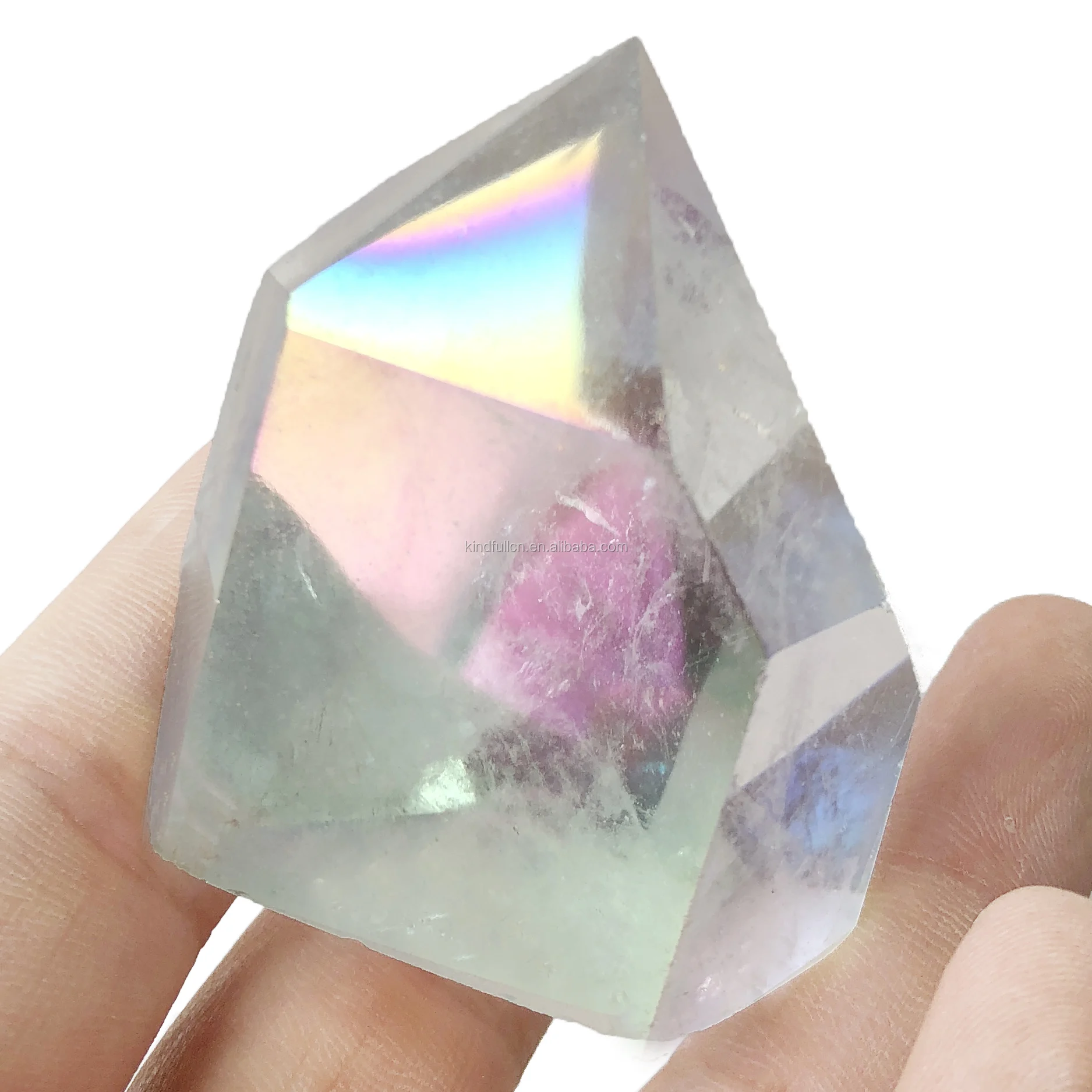 
Manufacturer direct bulk sale natural angel aura clear quartz point wand aura healing crystal point tower for decoration 